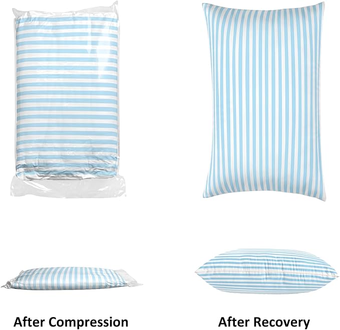EIUE Bed Pillows for Sleeping 2 Pack Queen Size，Super Soft Down Alternative Microfiber Filled Pillows,Pillows for Side and Back Sleepers,20 x 30 Inches,Blue