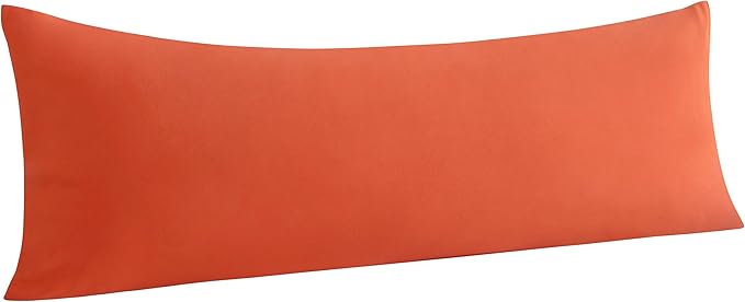 NTBAY Body Pillowcase - Brushed Microfiber 20x54 Pillowcase - Soft, Wrinkle-Free, Fade-Resistant, Stain-Resistant, Brunt Orange Body Pillow Cover with Envelope Closure - 20x54 Inches, Brunt Orange