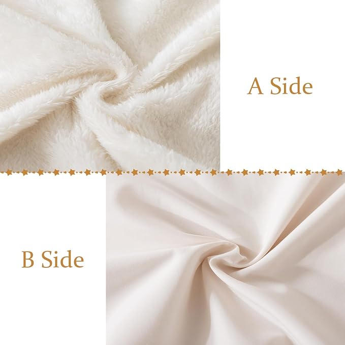 Whatsbedding Sherpa Body Pillow Cover, Ultra Soft Faux Fur Body Pillowcase, Luxury Shaggy Plush Long Pillowcase, Envelope Closure - Beige (20x54 inch)