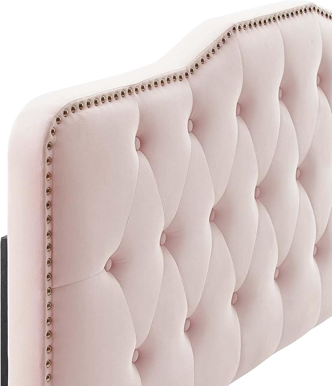 Modway MOD-6409-PNK Sophia Tufted Performance Velvet Twin Headboard, Pink