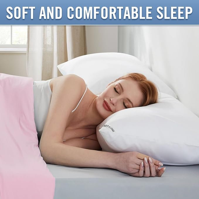 Piwaal Luxury Hotel Pillows for Sleeping 2 Pack,Bed Pillows King Size Set of 2,Down Alternative Filling,Pillows for Back,Stomach and Side Sleepers