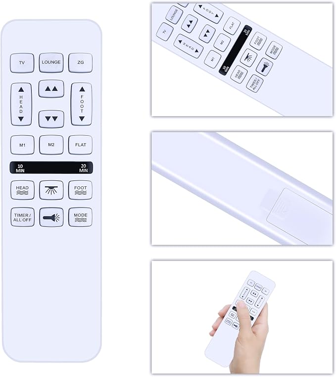 PZL Replacement Remote Control fit for Richmat HJH55 Adjustable Bed Base, for Mattress Firm 600/3000 Series, for Mlily, for Bedtech, for Innova NU203CB XF04R5N, for iDealbed 4i/c