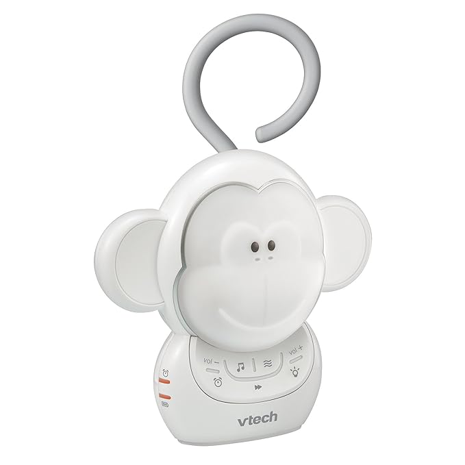 VTech Communications BC8211 Myla The Monkey Baby Sleep Soother with a White Noise Sound Machine Featuring 5 Soft Ambient Sounds, 5 Calming Melodies & Soft-Glow Night Light, 1 Count (Pack of 1)