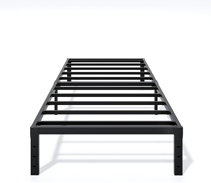 LUMUNANCE Metal Bed Frame Twin Size - 12 Inch Heavy-Duty Twin Platform Bed Frame No Box Spring Needed, Easy Assembly, Noise-Free, Sturdy Mattress Foundation, Underbed Storage Space