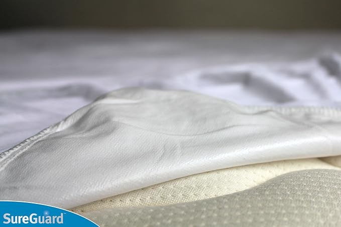 SureGuard Twin Extra Long (XL) Mattress Protector - 100% Waterproof, Hypoallergenic - Premium Fitted Cotton Terry Cover