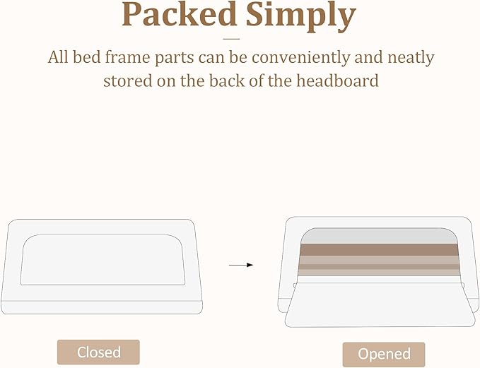 CXVX Twin Size Platform Bed Frame with Upholstered Headboard, Button Tufted Design, Strong Wooden Slats, No Box Spring Needed, Easy Assembly, Noise Free