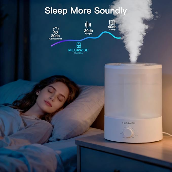 3.5L Ultrasonic Cool Mist Humidifier, Quiet Top Fill Humidifier with Auto Shut-Off, Adjustable Mist Output for Bedroom, Baby Room, Plants, and Large Rooms