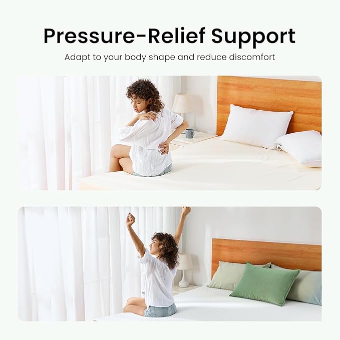 Marsail Twin XL Mattress Topper, 3 Inch Cooling Memory Foam Gel Infused with Soft Cover, CertiPUR-US® and Oeko-TEX Certified, Suitable for Sofa, RV, Camping
