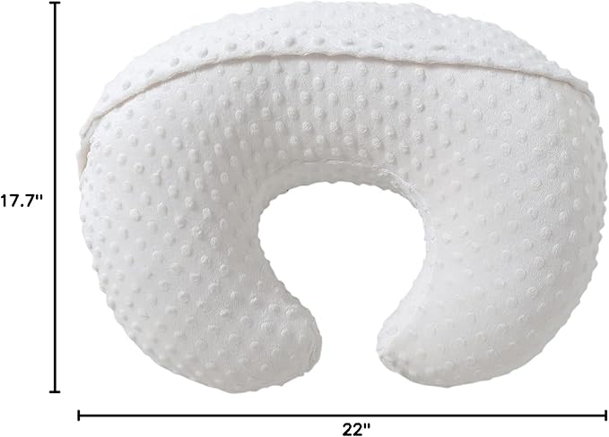 Baby Nursing Pillow and Body Positioner with Premium Slipcover for Breastfeeding for Baby Boys and Girls, Feeding Pillow with Breathable Comfortable Pillowcase (Cloud Dancer)