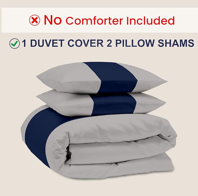 Kotton Culture 3 Pc Twin Size Duvet Cover Set- 100% Egyptian Cotton 600 TC Ultra Soft Premium Durable Comforter Cover Zipper Closure & Corner Ties (Dashing Blue, Twin/Twin XL 68" X 90")