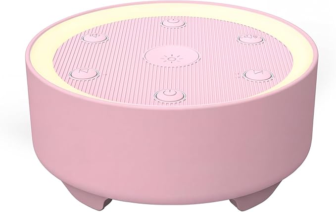 Kipcush Sleep Sound Machine - 21 High-Fidelity Non-Looping Sounds, Portable White Noise Machine for Baby, Kids & Adults, Dimmable Night Light, 6 Auto-Off Timers, USB Powered for Travel, Home & Office