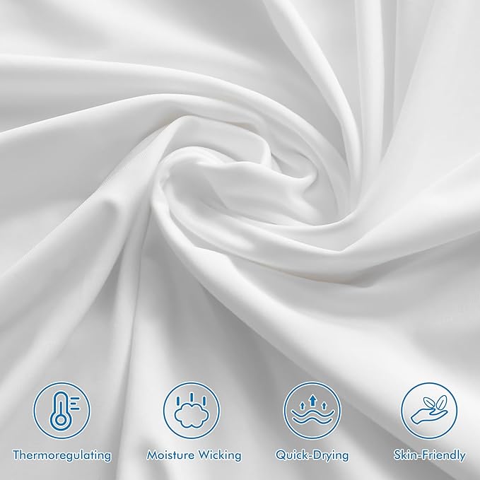 Avolare Cooling Body Pillow Cases 1 Pack,Arc-Chill 3.0 Cooling Body Pillow Cover for Hot Sleepers with Zipper(Q-Max>0.5), Soft Silky 20" x 54" Summer Long Pillow Cases for Hair and Skin- White