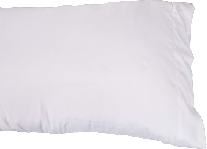 KAF Home Brushed Microfiber Pillow Cases Bulk Pack, Control Allergies and Ensure Sound Sleep, Set of 12, White