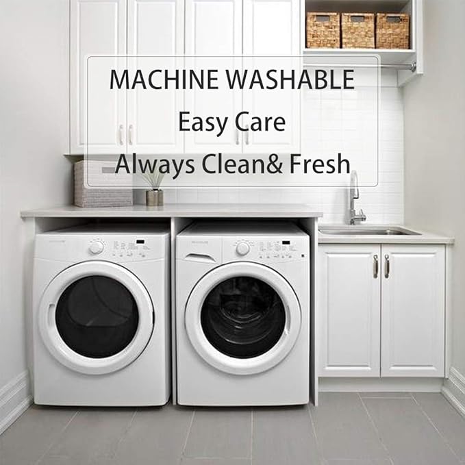 Mattress Topper King for Back Pain, Extra Thick Mattress Pad Cover, Plush Pillow Top, Deep Elastic Pocket, Black