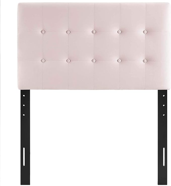 Modway Emily Twin Biscuit Tufted Performance Velvet Headboard, Pink