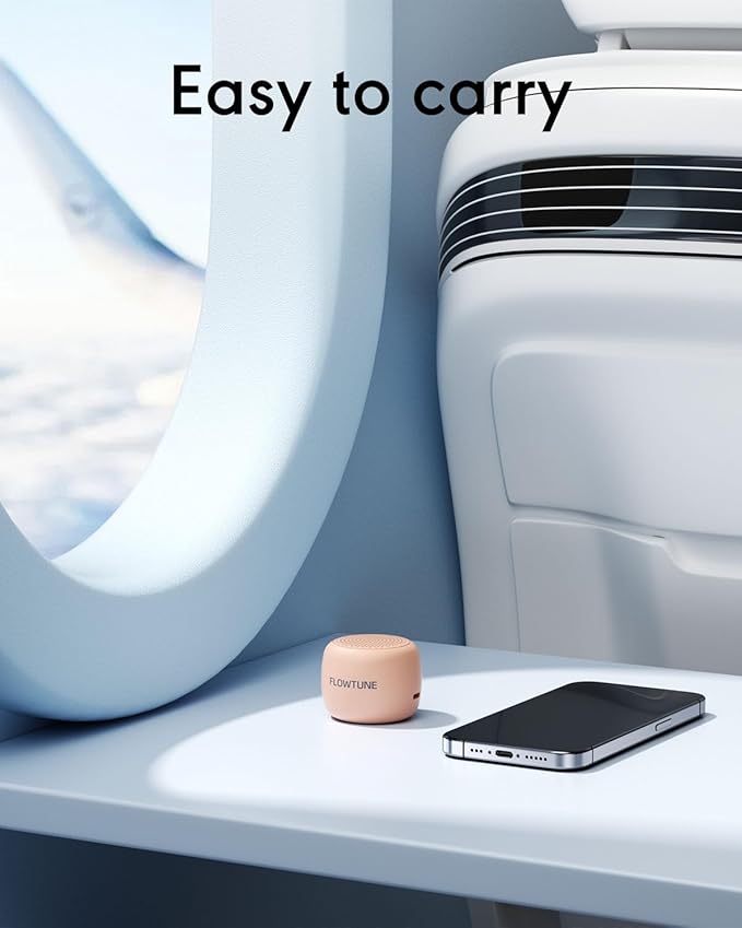 Sound Machine Flowtune White Noise Machine for Baby Adults, Mini Portable Sound Machine for Travel, 6H Timer, 18 Soothing Sleep Sounds Gift (Peach)