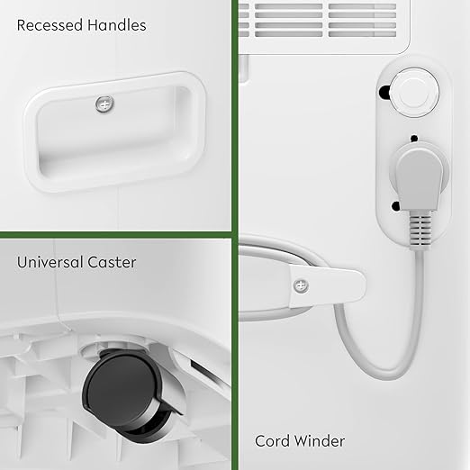 Waykar 150 Pint 7,000 Sq.Ft Dehumidifier for Basement & Home, Large Room, Smart Compressor Dehumidifier with Drain Hose & Tank for Commercial, 30%-80% Humidity Control, 92° Auto Swing, Auto Defrost.