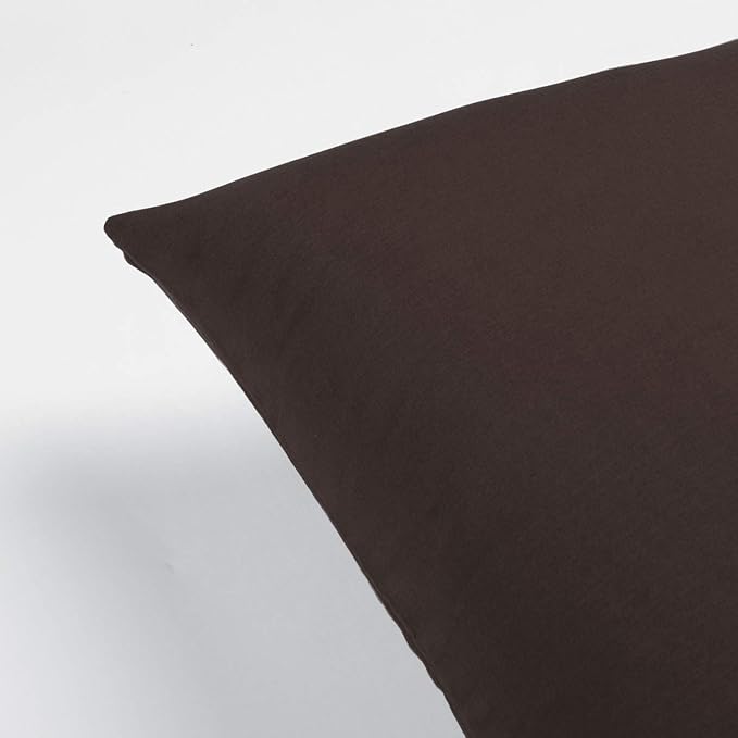FLXXIE King Pillow Cases Set of 2, Soft Microfiber Pillow Covers with Envelope Closure, Wrinkle, Fade and Stain Resistant Pillowcases, 20x36, Dark Brown