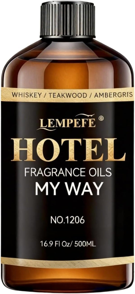 My Way Inspired Luxury Aroma Oil 500mL (16.9 fl oz), Woody Floral Scent Diffuser Oil, Long Lasting Calming Fragrance Oil