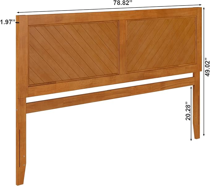 AFI, Canyon King Solid Wood Rustic Farmhouse Headboard, Light Toffee