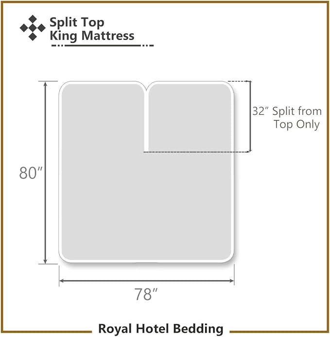 Royal Hotel Bedding Abripedic Crispy Percale Sheets, 300-Thread-Count, 4PC Solid Sheet Set, 100% Cotton, Up to 18 Inch Deep Pocket, Top Split King, White