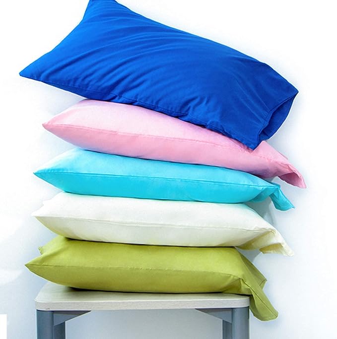 FLXXIE Pillow Cases Standard Size, Soft Microfiber Pillow Covers with Envelope Closure, Wrinkle, Stain Resistant Pillowcases, 2 Piece Set, 20x26, Sky Blue