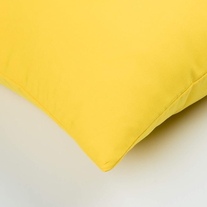 FLXXIE King Pillow Cases Set of 2, Soft Microfiber Pillow Covers with Envelope Closure, Wrinkle, Fade and Stain Resistant Pillowcases, 20x36, Yellow