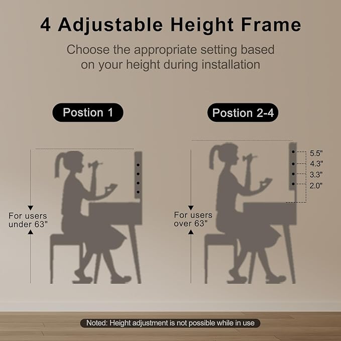 Solid Wood Vanity with Mirror and Lights, Adjustable Brightness, Wood Makeup Vanity with 3 Drawers, Semi-Assembled, Vanity Desk for Bedroom (Black)