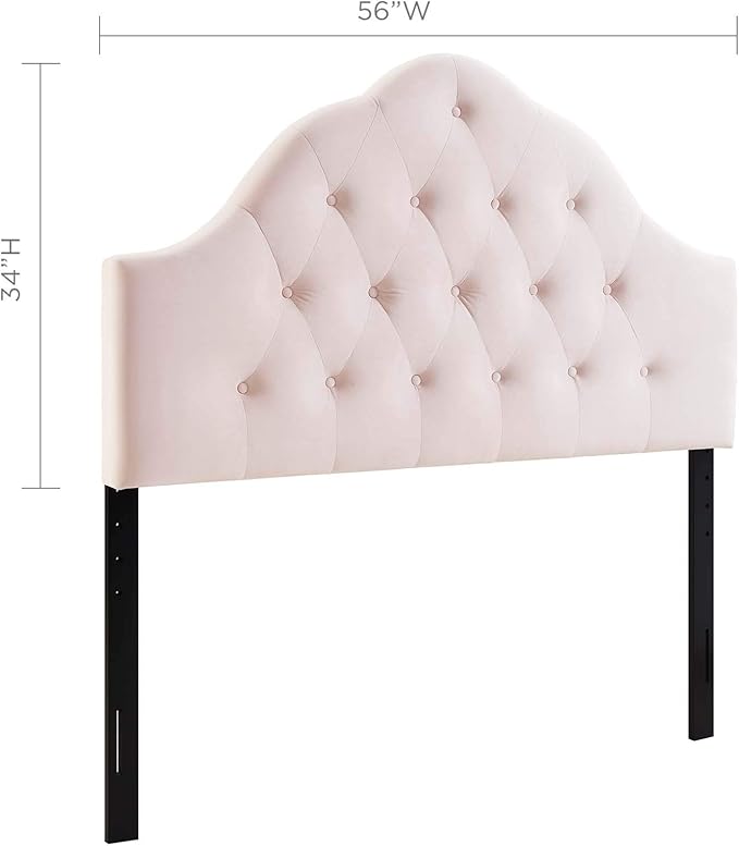 Modway Sovereign Full Diamond Tufted Performance Velvet Headboard, Pink