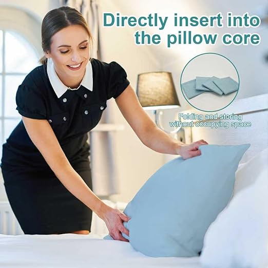 Disposable Pillow Case Covers(Pack of 100),Bulk Pillow Cases for Medical Hospital Travel,Paper Pillow Cases Disposable 21” Width x 30”Length (Blue)