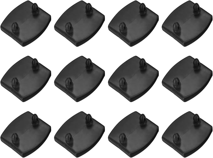 uxcell 12 Pcs 50mm x 9mm Plastic Bed Slat Center Caps, Bed Slat Cover Replacement Holders Furniture Accessories Support for Holding Securing Wooden Base, Black