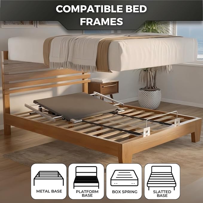 Boyd Sleep King/Cal-King Adjustable Bed Kit – Turn Your Mattress & Frame Into Heads-Up Adjustable Base, Powerful Motor, Wireless Remote, Head Incline, Easy Assembly, Zero Clearance Design