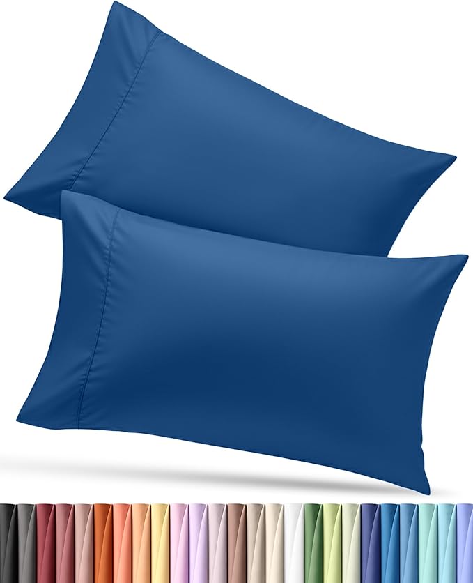 Utopia Bedding Pillow Cases King Size 2-Pack – Soft Brushed Microfiber – Envelope Closure – Perfect for Hospitals, Hotels, Guest Rooms – Oeko-TEX Certified, 20x40 Inches (Blue Dusk)