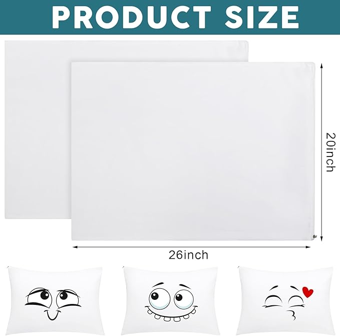 Shimeyao 60 Pcs 20 x 26 Inch Zippered Pillow Protectors Bulk, Standard Size Bedding Pillow Cases, Soft Breathable Cotton Sateen Dust Protection Covers White Protectors for Home Hotel Rental