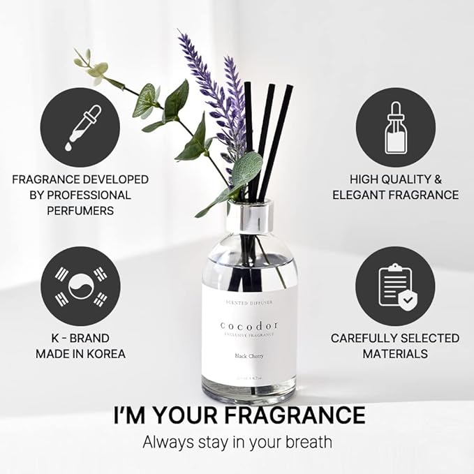 COCODOR White Label Lavender Diffuser/Balsam & Cedar/6.7oz(200ml)/Home Decor & Office Decor, Fragrance and Gifts, Aromatherapy