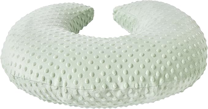 Baby Nursing Pillow and Body Positioner with Premium Slipcover for Breastfeeding for Baby Boys and Girls, Feeding Pillow with Breathable Comfortable Pillowcase (Green)