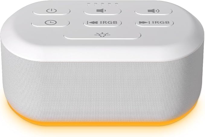 Brown Noise Sound Machine 30 Soothing Sounds White Noise Machine with 12 Night Light Colors Sleep Machine for Adults Baby Kids 36 Volume Levels Noise Canceling for Office Home Privacy