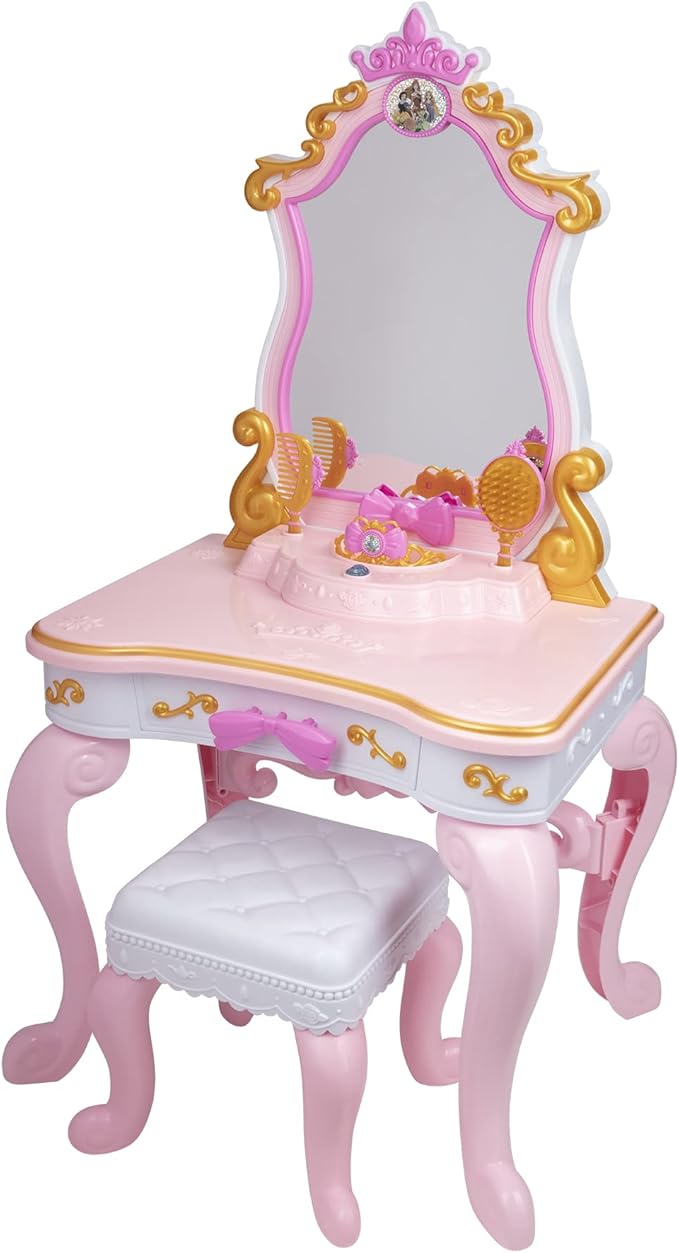 Disney Princess Ultimate Musical Vanity with Enchanting Messages & Celebration Song! Includes Brush, Comb, Tiara & 5 Rings