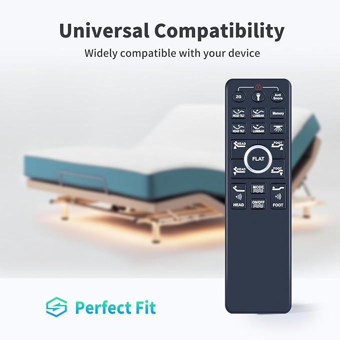 Replacement Remote Control for Sven & Son/EGOHOME/Richmat/Beverly Adjustable Bed Base Compatible with Model HJH89 with Foot,Head & Lumbar Set Mode