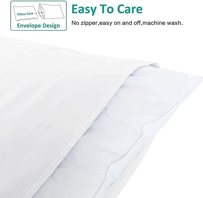 NTBAY Queen Pillowcase Set - 4 Pack Brushed Microfiber 20x30 Pillowcases - Soft, Wrinkle-Free, Fade-Resistant, Stain-Resistant, White Pillowcases with Envelope Closure - 20x30 Inches, White