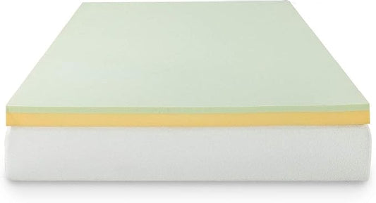 Zinus Green Tea Memory Foam Mattress Toppers, Short Queen (AZ-GTFT-300SQ)