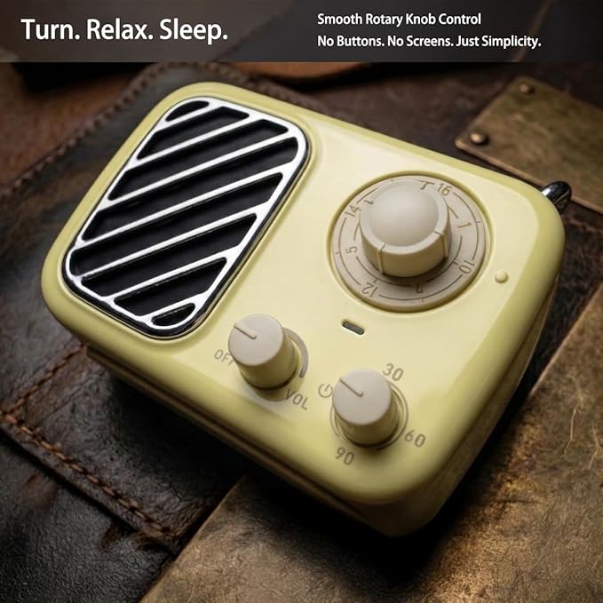 White Noise Machine with 16 Sounds, Portable Sleep Sound Machine for Baby & Adults, No Screen, Easy Knob Control, Timer & Volume Adjustable, Travel Sound Machine(Yellow)