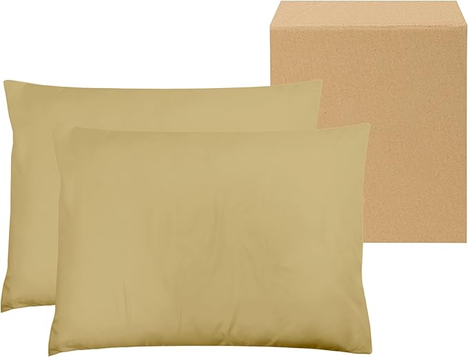 ZPECC Pillow Cases Bulk 24 Pack - Standard Pillowcases with Envelope Closure, Soft Brushed Microfiber Pillow Cover for Hotel Airb&bs Hospital Bedding Essential, Cream Yellow