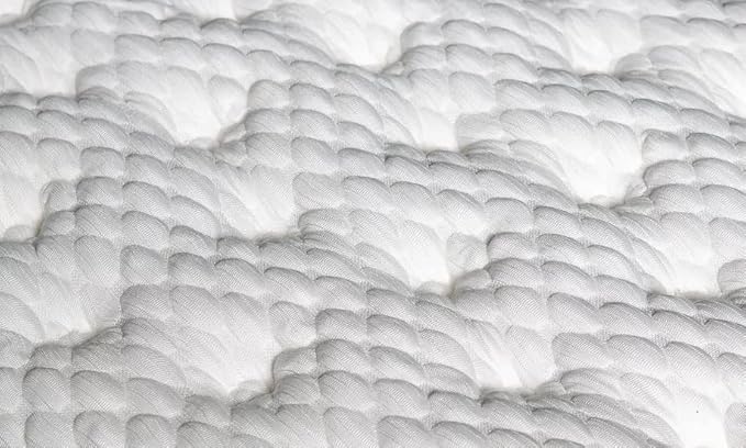 Mielmoon & Elegance Hybrid Mattress Heavy Duty Support-Firm Premium Luxury Motion Isolation/White-Black Natural Latex/Back Pain Relief, Made in USA (Firm,Twin XL)