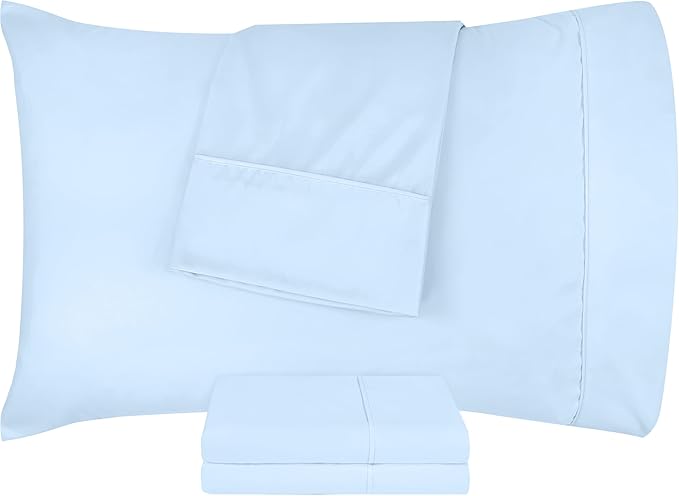 Utopia Bedding Queen Pillow Cases - 4 Pack - Envelope Closure - Soft Brushed Microfiber Fabric - Shrinkage and Fade Resistant Pillow Covers Queen Size 20 X 30 Inches (Queen, Ice Blue)