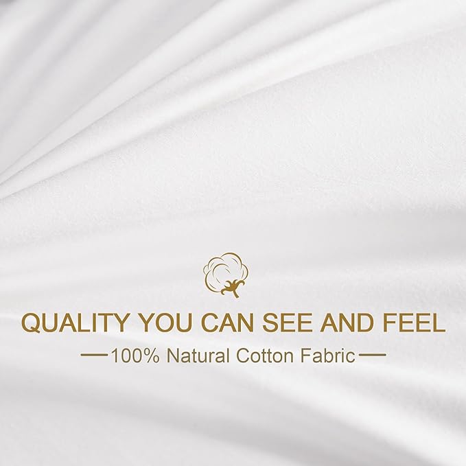 Goose Down Pillows Queen Size Set of 4, Hotel Quality Bed Pillow for Sleeping 4 Pack, 900 Fill Power Natural White Goose Feather Pillows with 700 TC 100% Organic Cotton Shell, 18"x30" White