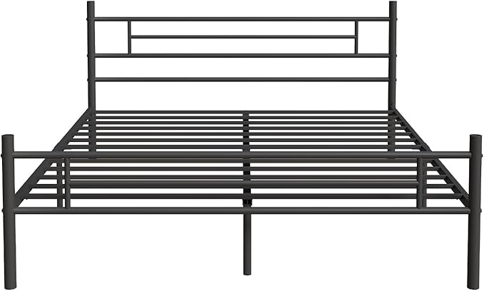 Novilla King Size Bed Frame with Headboard and Footboard, 14 Inch Metal Platform Bed Frame King, Large Storage Space, Strong Metal Slats Support, Mattress Foundation No Box Spring Needed
