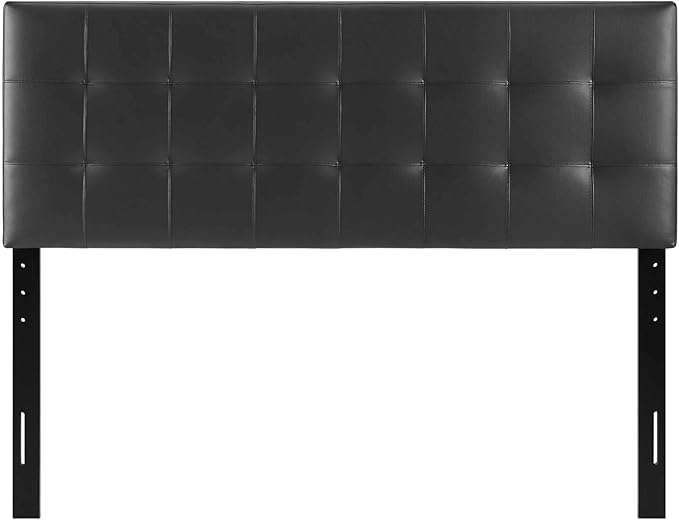 Modway Lily Tufted Faux Leather Upholstered Full Headboard in Black