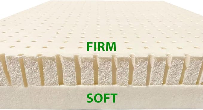 ORGANIC TEXTILES Dual Zone (Firm/Soft) GOLS Certified Latex Mattress Topper for Baby with GOTS Certified Heather Grey Cover - 3" Cradle (36"x18")