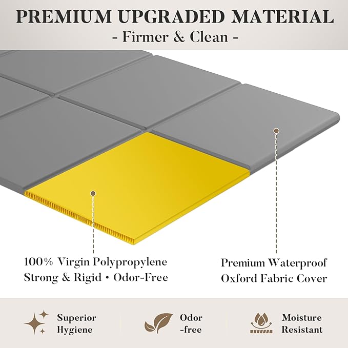Premium Bunkie Board King Size (76" x 80") – High Density Mattress Support, Helps Reduce Sagging, Low Profile, Non-Slip, Moisture-Resistant, for Platform & Slatted Bed Frames